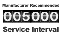 Manufacturer Recommended Service Interval