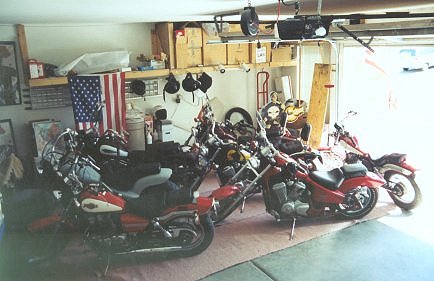 Full House: How many motorcycles can you count in this picture?